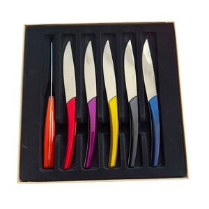 Guy Degrenne - Quartz Steak Knives Set of 6, Multicolor